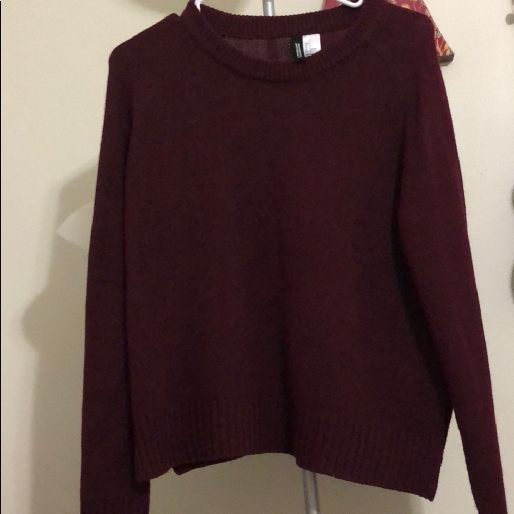 burgundy sweater